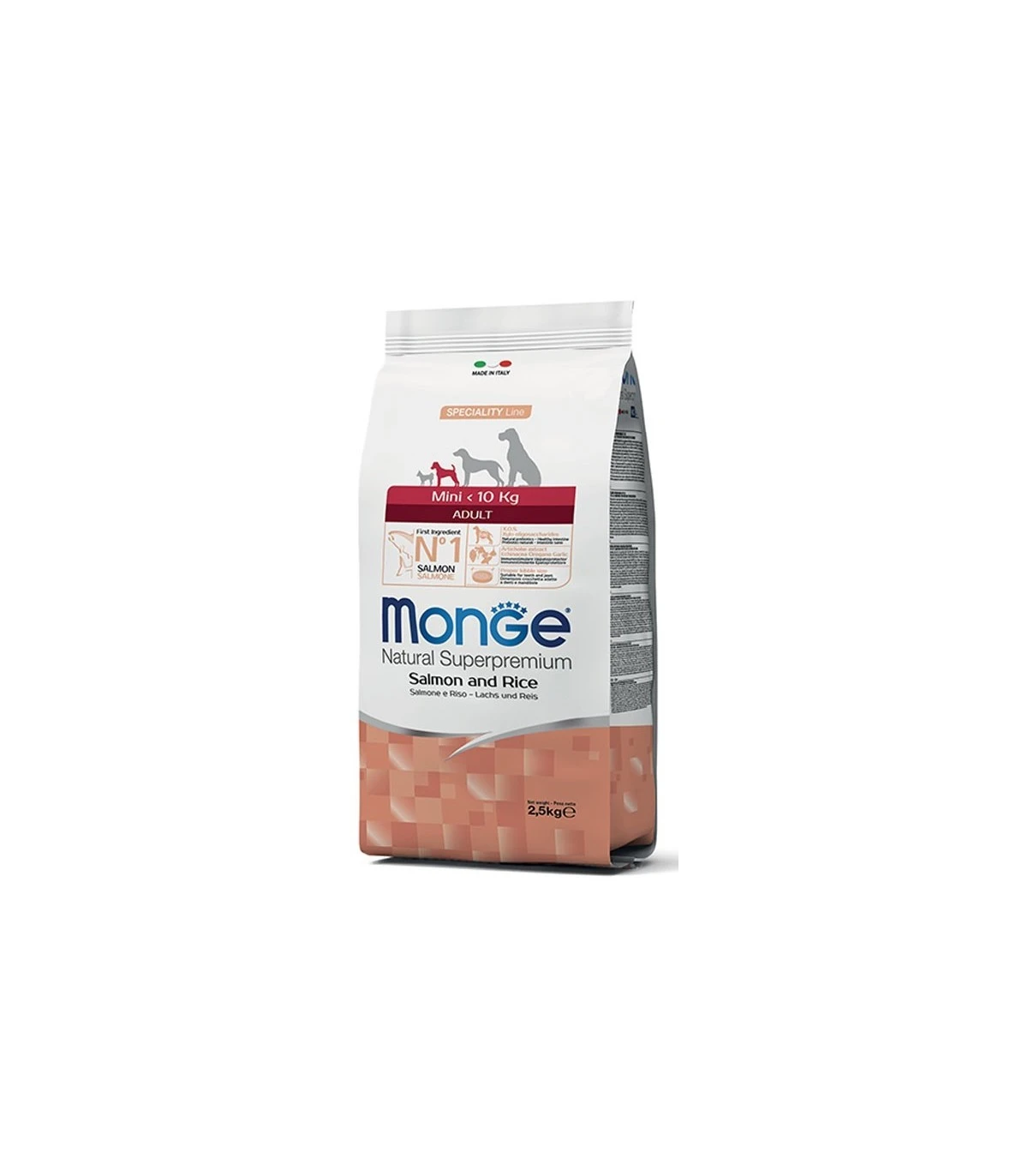 Monge Cane Adult Mini Salmone E Riso 7,5 Kg 1 Monge Cane Adult Mini Salmone E Riso 7,5 Kg
