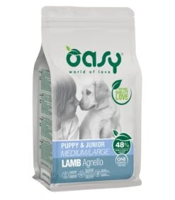 Oasy Cane Puppy & Junior Medium Large Agnello 12 Kg
