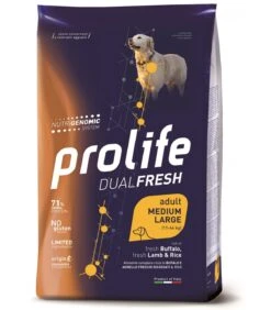 Prolife Cane Dualfresh Adult Bufalo Agnello & Riso Medium Large 12 Kg