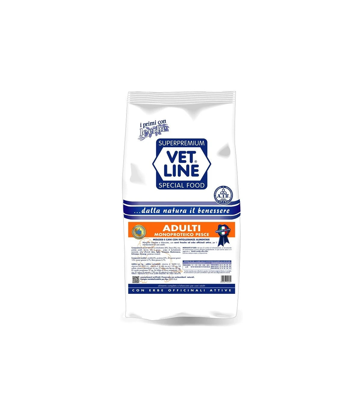 Vet Line Cane Adulto Pesce 3 Kg 1 Vet Line Cane Adulto Pesce 3 Kg