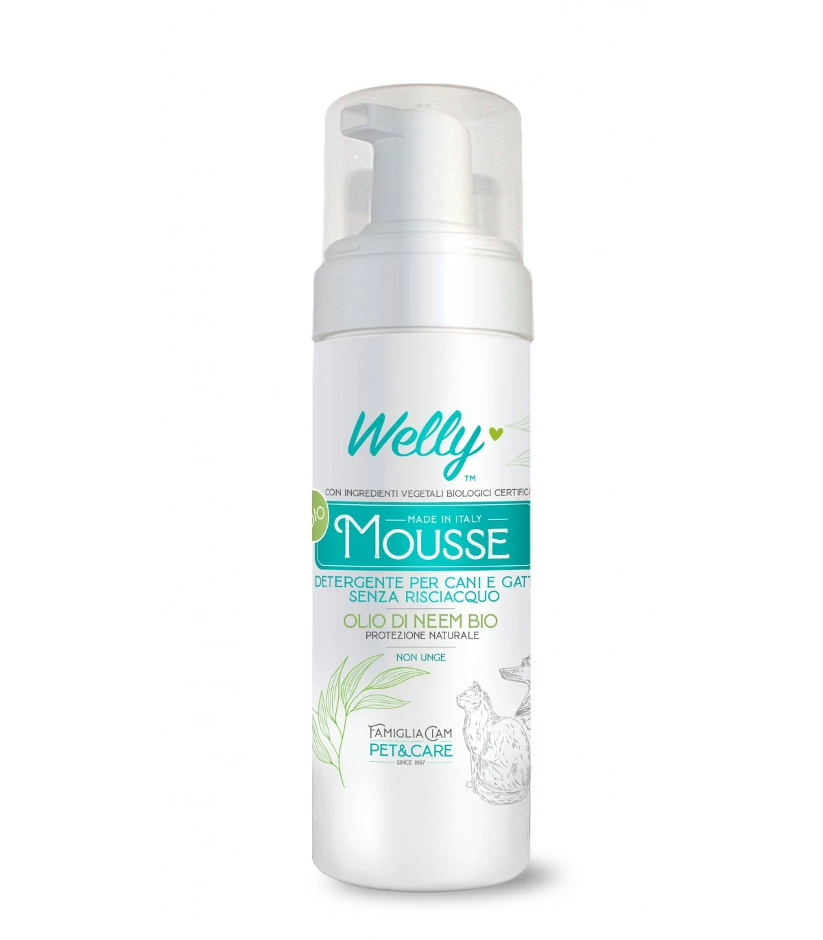 Welly Bio Mousse Detergente Cane E Gatto Olio Di Neem 150 Ml 1 Welly Bio Mousse Detergente Cane E Gatto Olio Di Neem 150 Ml